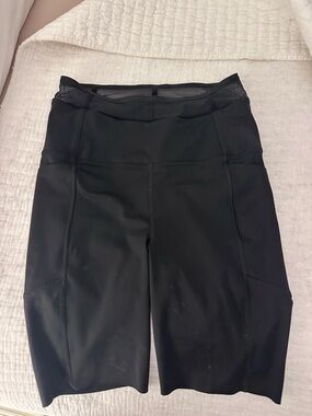 High-Waist Black Athletic Lululemon Biker Shorts
